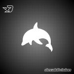 Dolphin Silhouette Sticker A